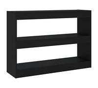 vidaXL Bibliothèque/Séparateur de Pièce Étagère à Livres Meuble de Rangement Paravent Cloison de Séparation Diviseur Salon Noir 100x30x72 cm