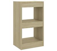 vidaXL Bibliothèque/Séparateur de Pièce Étagère à Livres Meuble de Rangement Paravent Cloison de Séparation Diviseur Salon Chêne Sonoma 40x30x72 cm