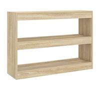 vidaXL Bibliothèque/Séparateur de Pièce Étagère à Livres Meuble de Rangement Paravent Cloison de Séparation Diviseur Chêne Sonoma 100x30x72 cm