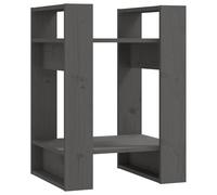vidaXL Bibliothèque/Séparateur de pièce Gris 41x35x57 cm Pin solide