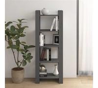 Vidaxl Bibliothèque/Séparateur De Pièce Gris 60x35x160 Cm Bois Massif Marron