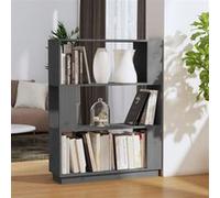 vidaXL Bibliothèque/Séparateur de pièce Gris 80x25x101 cm Pin massif814056 Gris G