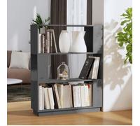vidaXL Bibliothèque-Séparateur de pièce Gris 80x25x101 cm Pin solide 814056