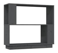 Vidaxl Bibliothèque/Séparateur De Pièce Gris 80x25x70 Cm Pin Solide Gris