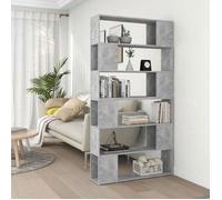 vidaXL Bibliothèque/Séparateur de pièce Gris béton 100x24x188 cm 3082075