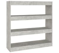 vidaXL Bibliothèque-Séparateur de pièce Gris béton 100x30x103 cm 811749