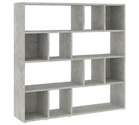 vidaXL Bibliothèque/Séparateur de pièce Gris béton 105x24x102 cm