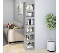 vidaXL Bibliothèque-Séparateur de pièce Gris béton 40x30x198 cm