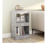 vidaXL Bibliothèque séparateur de pièce Gris béton 40 x 30 x 72 cm
