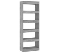 Vidaxl Bibliothèque/Séparateur De Pièce Gris Béton 60x30x166 Cm Gris