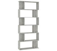 Vidaxl Bibliothèque/Séparateur De Pièce Gris Béton 80x24x192 Cm