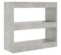 vidaXL Bibliothèque/Séparateur de pièce Gris béton 80x30x72 cm
