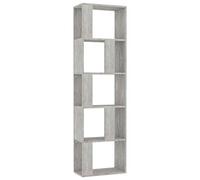 vidaXL Bibliothèque/Séparateur de Pièce, Meuble de Rangement, Étagère à Livres Salon Salle de Séjour Chambre Intérieur, Moderne, Gris Béton Bois d’Ingénierie