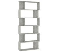 vidaXL Bibliothèque/Séparateur de Pièce, Meuble de Rangement, Étagère à Livres Salon Salle de Séjour Chambre Intérieur, Moderne, Gris Béton Bois d’Ingénierie