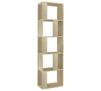 vidaXL Bibliothèque/Séparateur de Pièce, Meuble de Rangement, Étagère à Livres Salon Salle de Séjour Chambre Intérieur, Moderne, Chêne Sonoma Bois d’Ingénierie