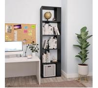 Bibliothèque/Séparateur de Pièce Rangement Salon Noir Bois d’Ingénierie vidaXL