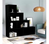 VidaXL Bibliothèque/Séparateur de pièce Noir 155x24x160 cm Aggloméré