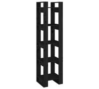 Vidaxl Bibliothèque/Séparateur De Pièce Noir 41x35x160 Cm Pin Solide Noir
