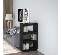 vidaXL Bibliothèque/Séparateur de pièce Noir 60x35x103 cm Pin massif 810868