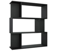 VidaXL Bibliothèque/Séparateur de pièce Noir 80x24x96 cm Aggloméré