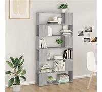 vidaXL Bibliothèque / Séparateur de pièce Sonoma Gris 100 x 24 x 188 cm 3187604