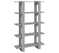 vidaXL Bibliothèque/Séparateur de Pièce Cloison de Séparation Étagère à Livres Meuble de Rangement Intérieur Sonoma Gris 100x30x160 cm