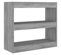 vidaXL Bibliothèque/Séparateur de pièce Sonoma Gris 80x30x72 cm
