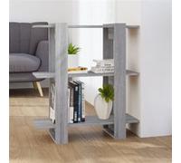 vidaXL Bibliothèque/Séparateur de pièce sonoma gris 80x30x87 cm813579 Gris G
