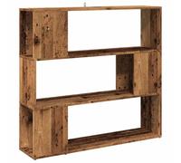 vidaXL Bibliothèque/Séparateur de pièce Vieux Bois 100x24x94 cm, séparation de pièce, cloison de pièce, Armoire à Livres, bibliothèque, séparateur