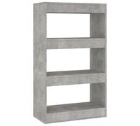 vidaXL Bibliothèque/Séparateur pièce Gris béton 60x30x103 cm Aggloméré