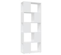 vidaXL Bibliothèque Séparation de pièce Blanc 60x24x155 Bois composite