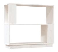 Vidaxl Bibliothèque/Séparateur De Pièce Blanc 80x25x70 Cm Pin Solide Blanc