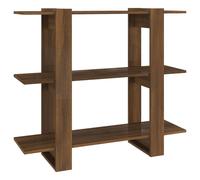 vidaXL Bibliothèque/séparation de pièce brun imitation chêne 100x30x87 cm