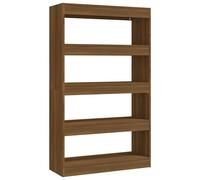 vidaXL Bibliothèque/séparation de pièce brun imitation chêne 80x30x135 cm