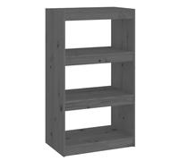 vidaXL Bibliothèque/séparation de pièce Gris 60x30x103,5 cm Pin massif