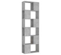 vidaXL Bibliothèque Séparation de pièce gris béton 60x24x186 cm Bois composite