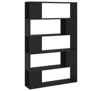 vidaXL Bibliothèque Séparation de pièce Noir 100x24x155 cm Bois composite