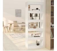 vidaXL Bibliothèque séparatrice de pièce coloris blanc en bois d'ingénierie séparation de salon