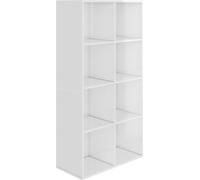 vidaXL Bibliothèque/Buffet Blanc brillant 66 x 30 x 130 cm Aggloméré