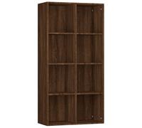vidaXL Bibliothèque/Sideboard Chêne brun 66×30×130 cm Matériau dérivé du bois