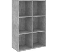 vidaXL Bibliothèque/Sideboard gris béton 66x30x98 cm Bois composite