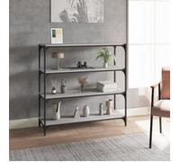 vidaXL Bibliothèque Sonoma gris 100x33x100 cm Bois d'ingénierie acier 819360