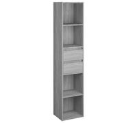 vidaXL Bibliothèque Étagère de Rangement Armoire à Livres Organisateur Meuble de Rangement Intérieur Sonoma Gris 36x30x171 cm Bois d'Ingénierie