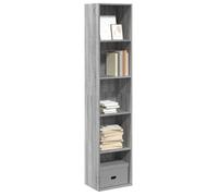 vidaXL Bibliothèque Sonoma – Bois d'ingénierie 40x30x189 cm Gris
