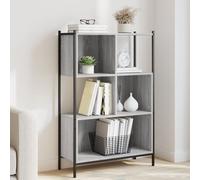 Vidaxl Bibliothèque Sonoma Gris 72x28x109 Cm Bois D'ingénierie Marron
