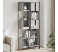 Vidaxl Bibliothèque Sonoma Gris 72x28x172 Cm Bois D'ingénierie Marron
