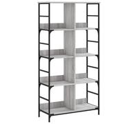 vidaXL Bibliothèque Sonoma gris 78,5x33x153 cm 8 compartiments bois d'ingénierie meuble de rangement