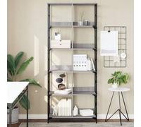 Bibliothèque sonoma gris 78,5x33x188,5 cm bois d'ingénierie835262