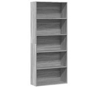 vidaXL Bibliothèque Sonoma Gris Bois d'ingénierie 80×30×189 cm