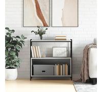 vidaXL Bibliothèque Sonoma – Bois d'ingénierie et Fer 80x30x78,5 cm – Gris